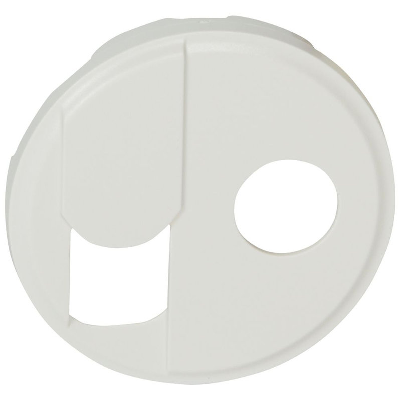 Legrand 068239 - Enjoliveur Céliane pour prise téléphone RJ45 et TV simple - Blanc