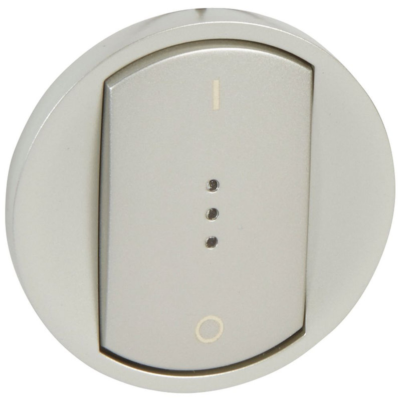 Legrand 068323 - Enjoliveur doigt large Céliane pour interrupteur bipolaire à voyant - titane
