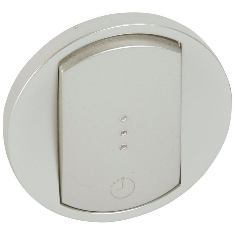 Legrand 068337 - Enjoliveur Céliane interrupteur temporisé/interrupteur/ventilation - titane