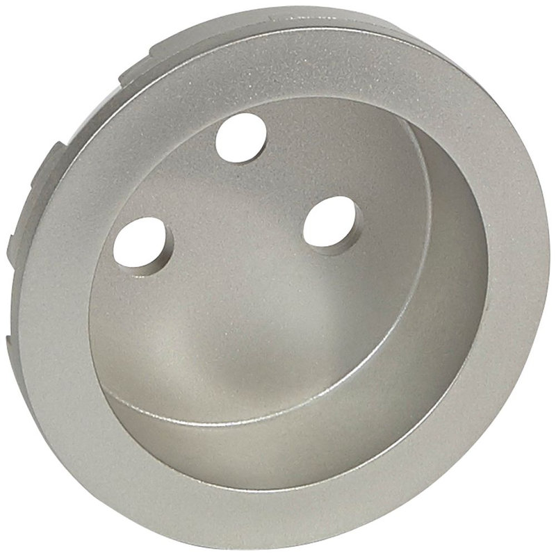 Legrand 068412 - Enjoliveur Céliane pour prise de courant 2P+T à puits - finition titane