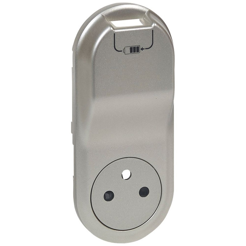 Legrand 068416 - Enjoliveur Céliane pour prise 2P+T Surface/chargeur USB semi encastré -titane