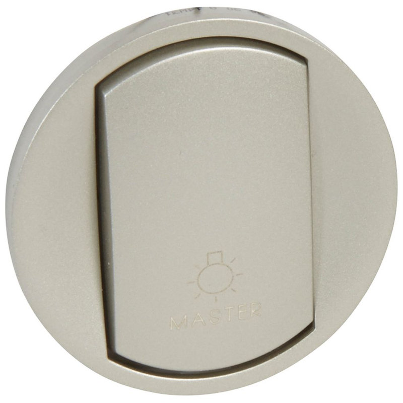 Legrand 068490 - Enjoliveur Céliane interrupteur/poussoir de commande générale hôtel - titane