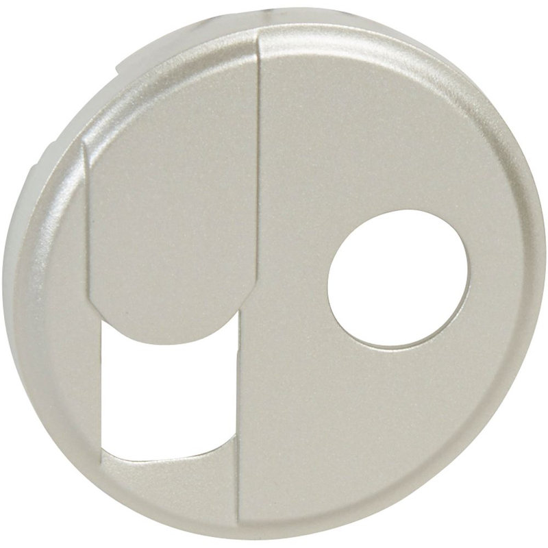 Legrand 068539 - Enjoliveur Céliane pour prise téléphone RJ45 et TV simple - finition titane