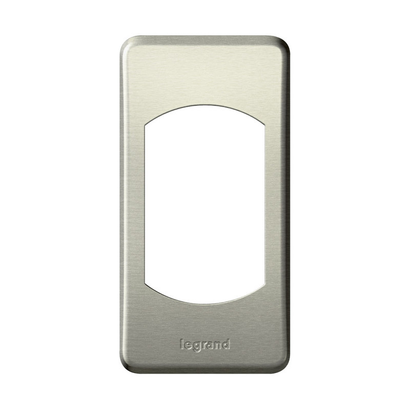 Legrand 068900 - Plaque Céliane Métal 1 module - finition Titane