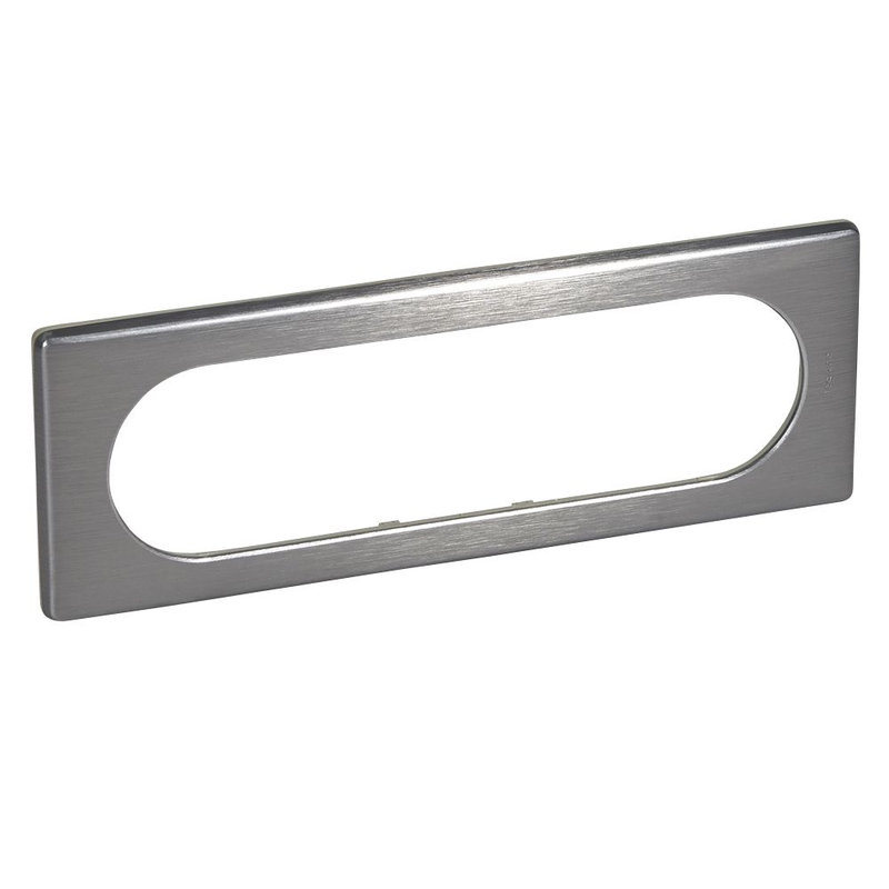 Legrand 068976 - Plaque Céliane Métal 6 à 8 modules - finition Tungstène