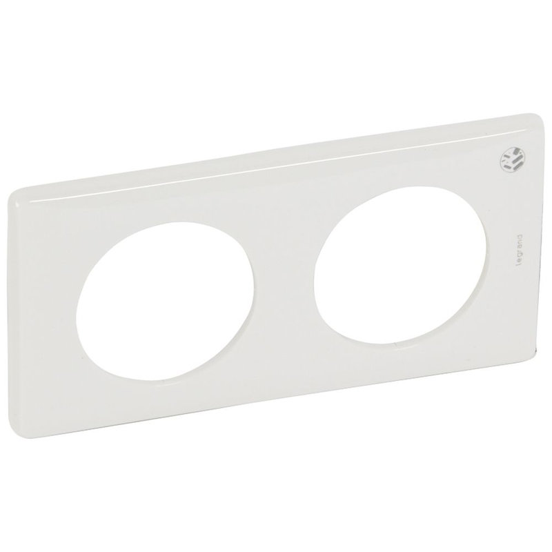 Legrand 069002 - Plaque Céliane 2 postes blanc antimicrobien