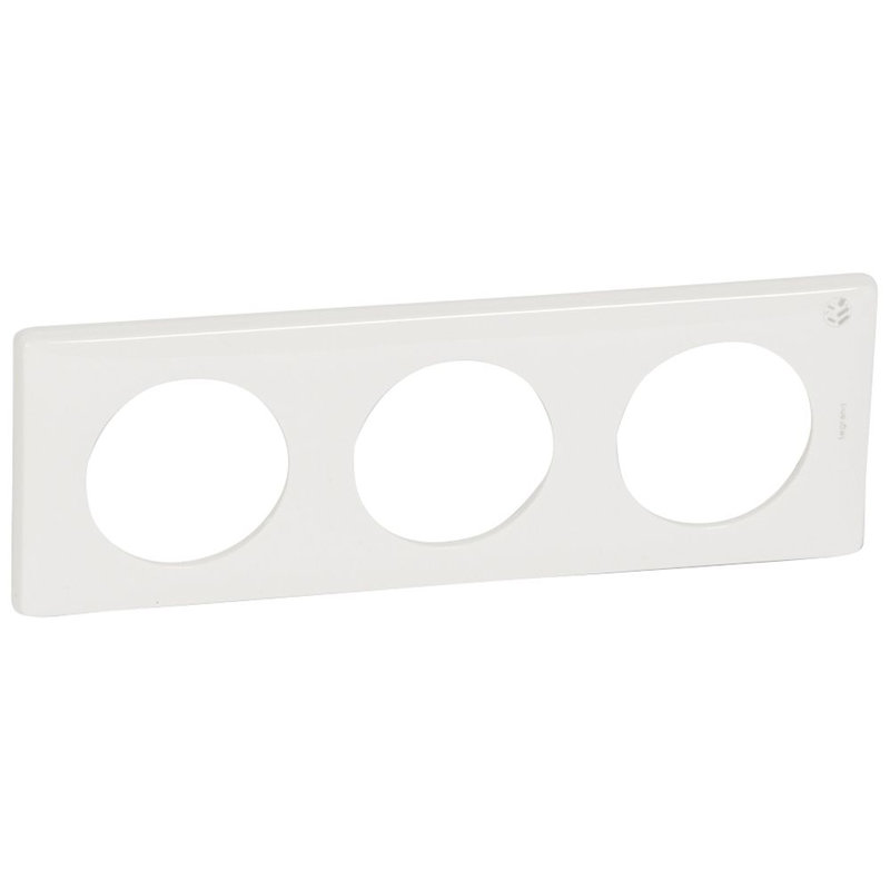 Legrand 069003 - Plaque Céliane 3 postes blanc antimicrobien