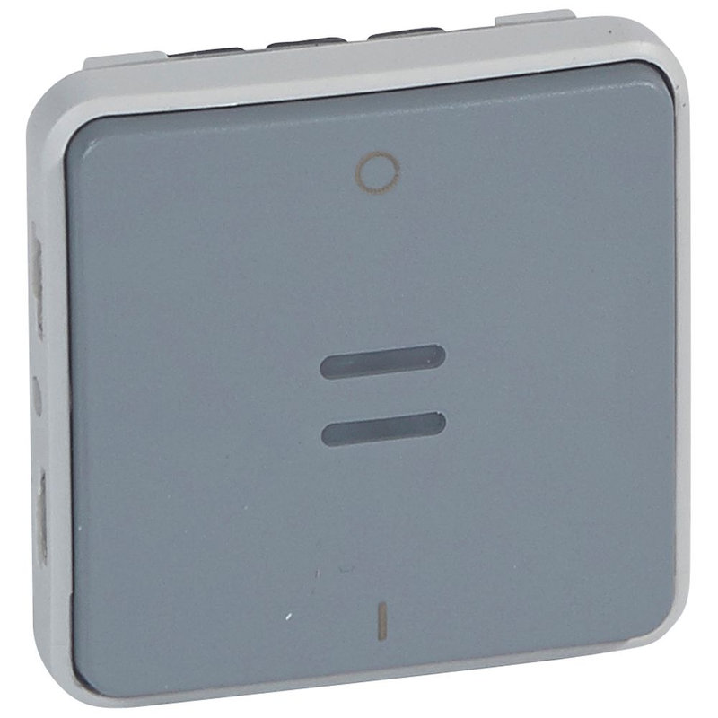 Legrand 069532 - Interrupteur bipolaire témoin étanche Plexo composable IP55 10AX 250V - gris