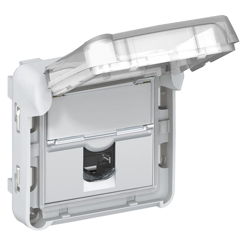 Legrand 069569 - Prise RJ45 étanche catégorie 6 FTP Plexo composable IP55 gris