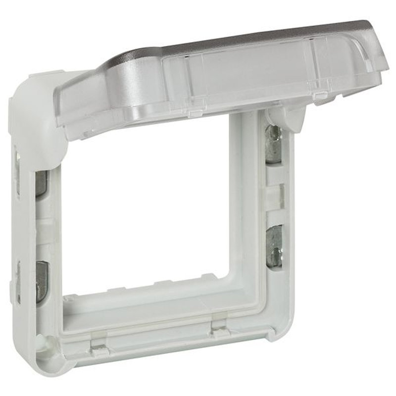 Legrand 069580 - Adaptateur opaque Plexo composable IP55 pour Mosaic 2 modules - gris et blanc