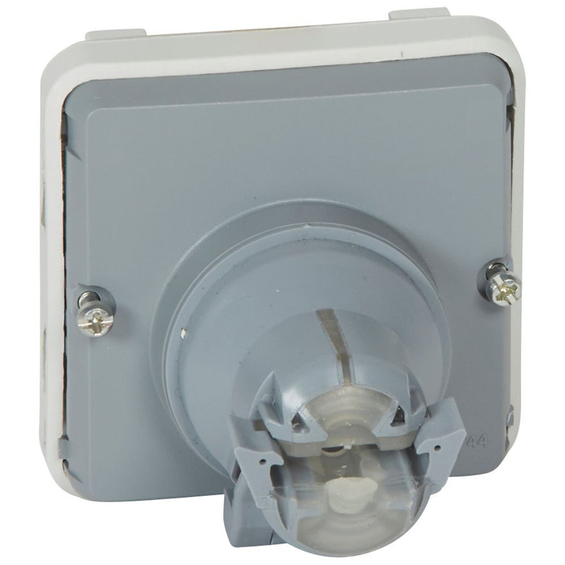 Legrand 069581 - Adaptateur étanche Plexo composable IP44 pour prise RJ Mosaic 2 modules - gris