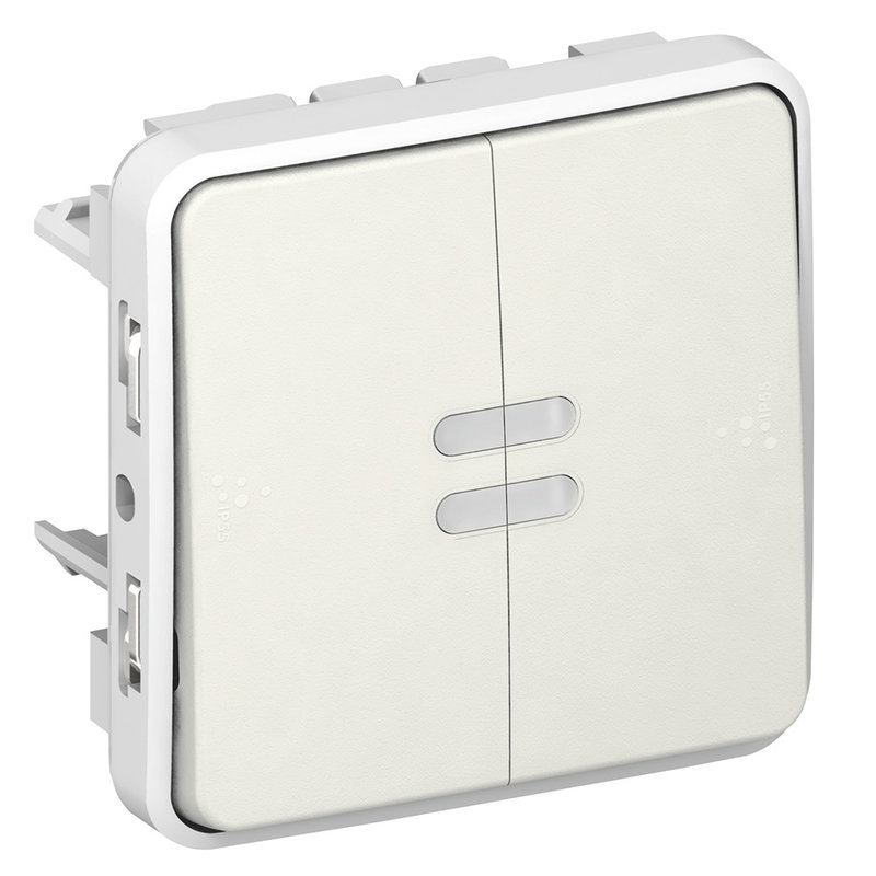 Legrand 069614 - Interrupteur ou va-et-vient témoin étanche câblage existant Plexo IP55 - blanc