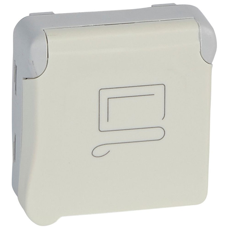 Legrand 069623 - Prise de courant étanche 2P+T détrompage Plexo composable IP55 16A 250V - blanc