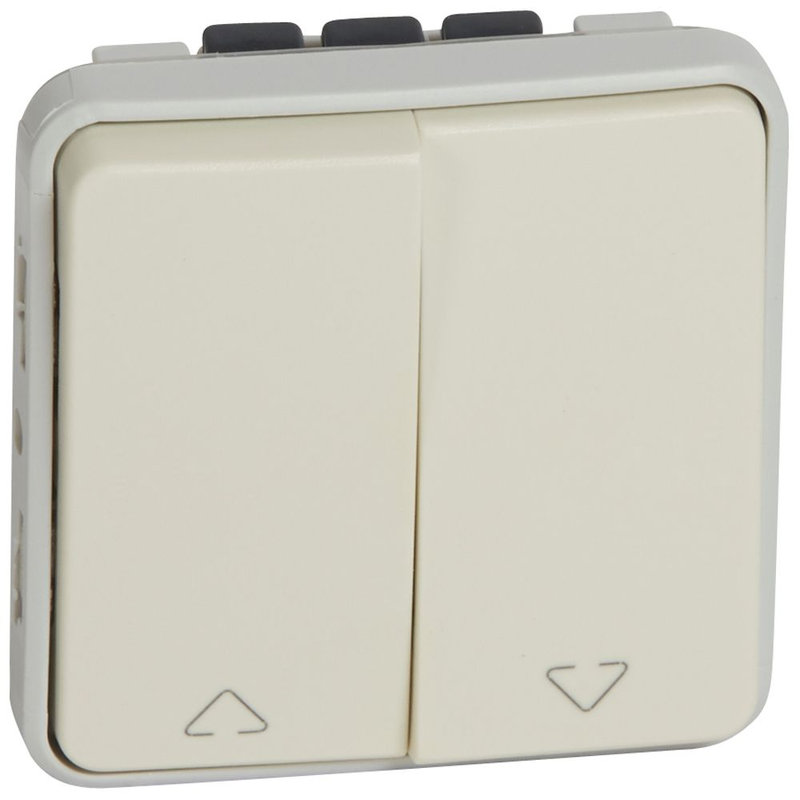 Legrand 069629 - Double inter/va-et-vient pour volets roulants Plexo compo IP55 10A 250V - blanc