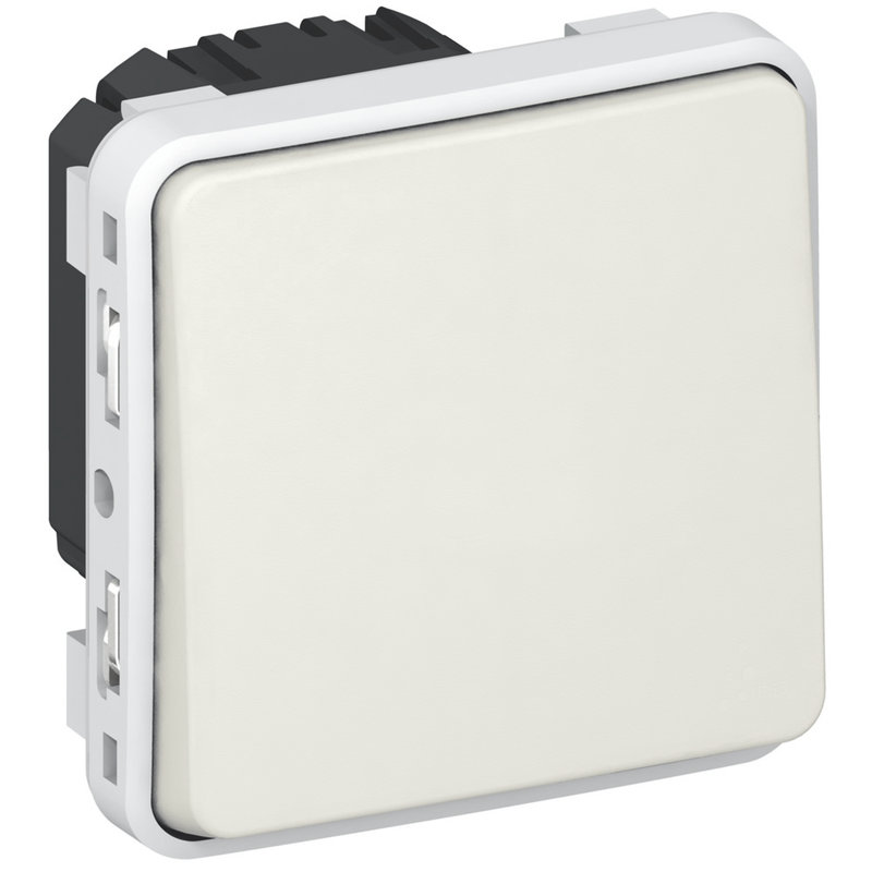 Legrand 069631 - Poussoir inverseur étanche NO+NF Plexo composable IP55 10A - blanc