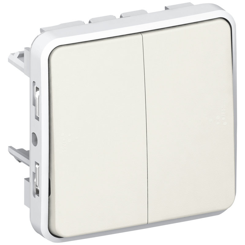 Legrand 069635 - Double poussoir étanche NO+NF Plexo composable IP55 10A - blanc