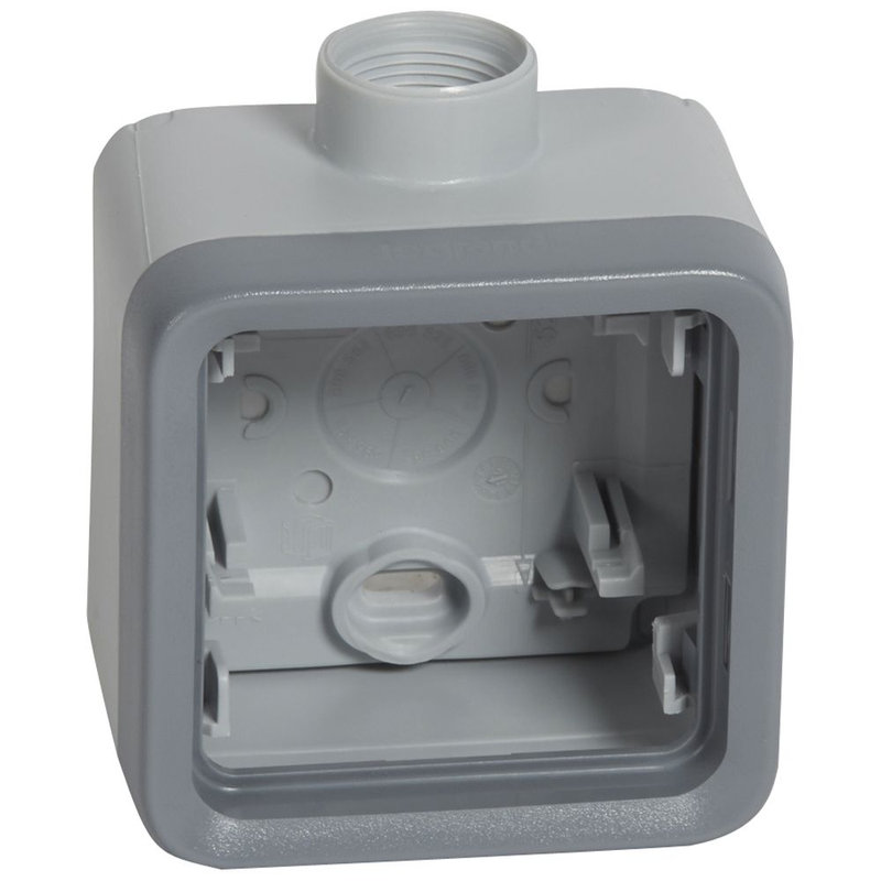 Legrand 069652 - Boîtier étanche à presse-étoupe 1 poste PG16 Plexo composable IP55 - gris
