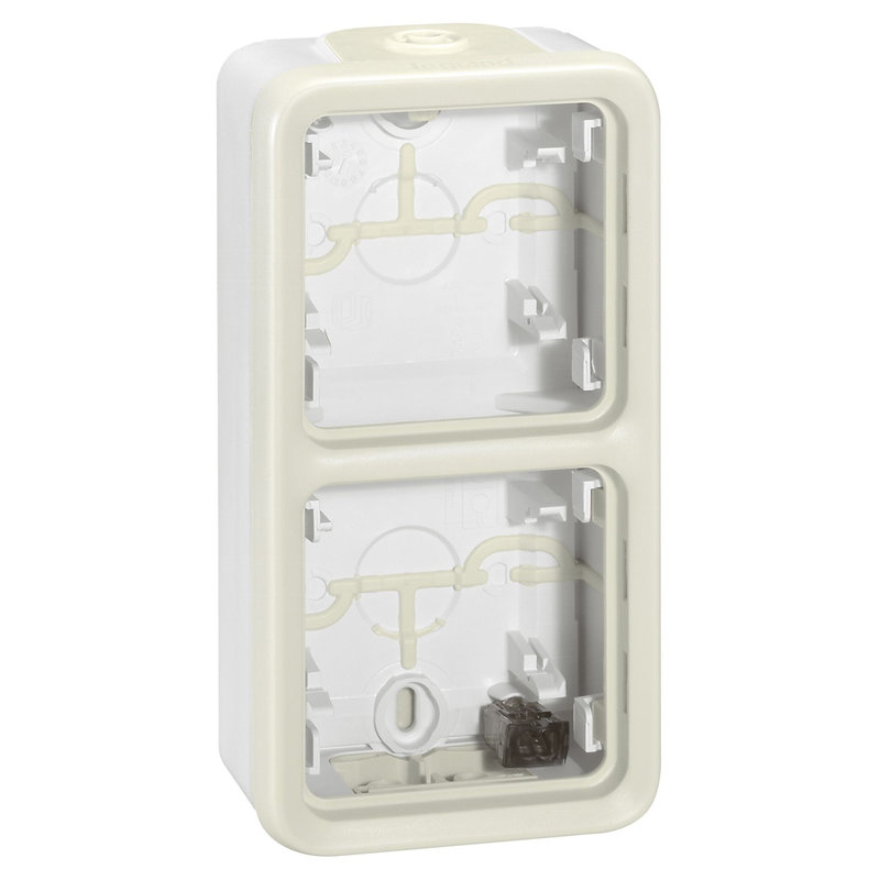 Legrand 069691 - Boîtier étanche à embouts 2 postes verticaux Plexo composable IP55 - blanc