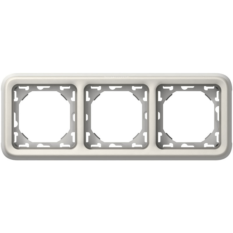 Legrand 069698 - Support plaque étanche 3 postes horizontaux Plexo composable IP55 - blanc