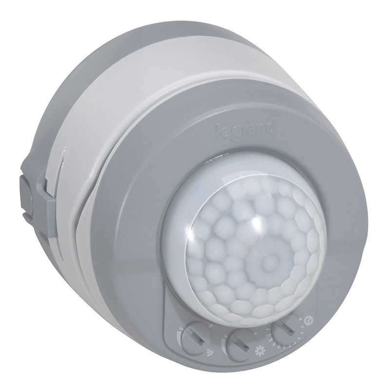 Legrand 069740 - Détecteur de mouvements étanche 3 fils ECO1 Plexo complet IP55 saillie - gris