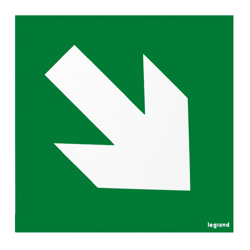 Legrand 062687 - Etiquette de signalisation avec flèche à 45° repositionnable et recyclable