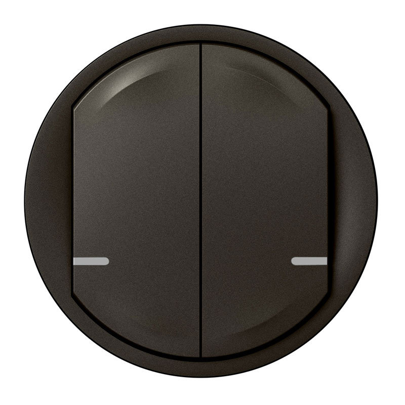 Legrand 064826 - Enjoliveur Céliane with Netatmo - inter double connecté/cde sans fil - titane