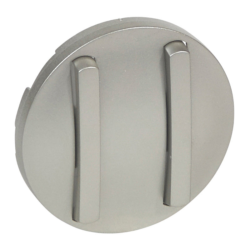 Legrand 065102 - Enjoliveur étroit Céliane double interrupteur,va-et-vient ou poussoir - titane