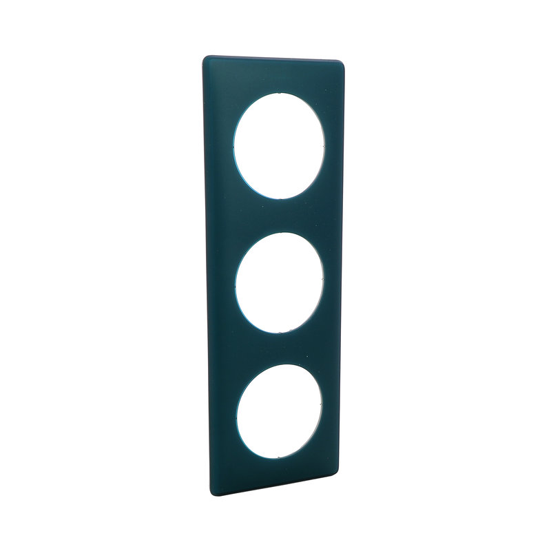 Legrand 066773 - Plaque Céliane 3 postes finition Bleu Vert
