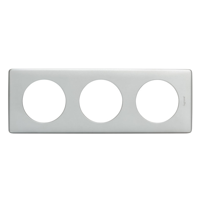 Legrand 066783 - Plaque Céliane 3 postes finition Alu Naturel