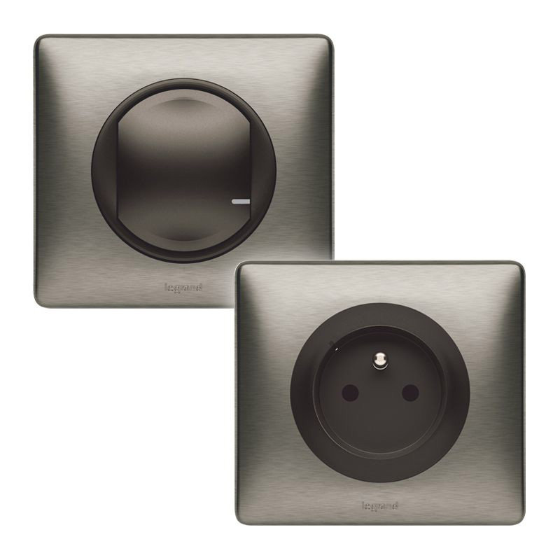 Legrand 067624 - Prêt à poser Céliane créer une prise commandée - prise + commande - graphite