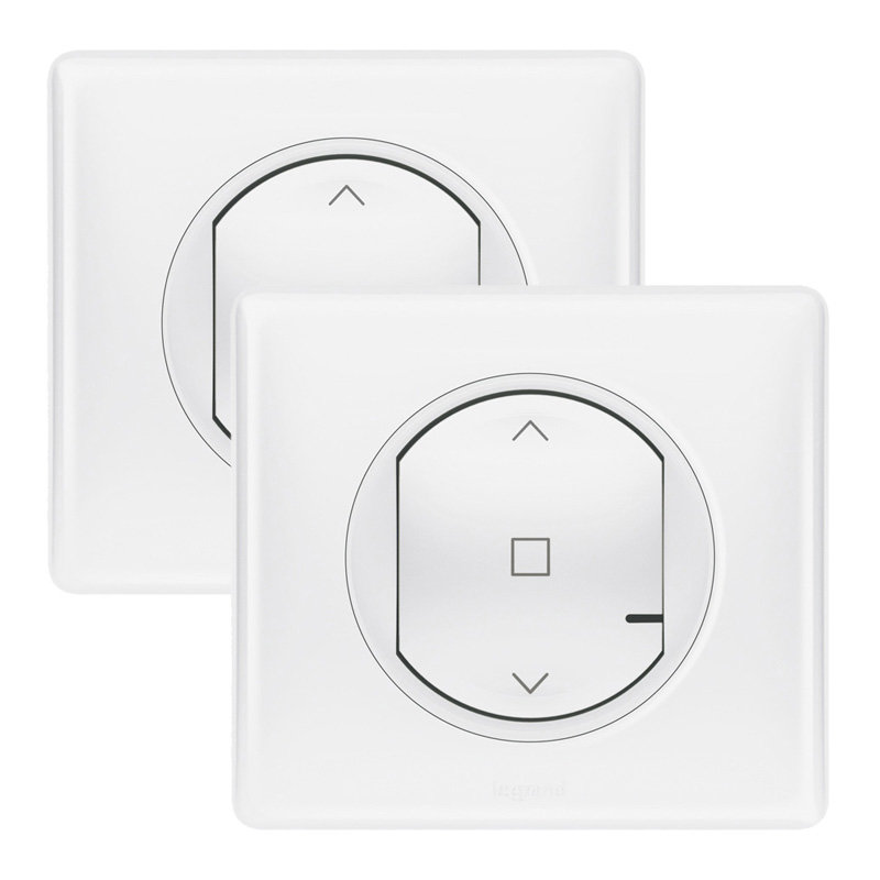 Legrand 067636 - Prêt à poser Céliane volet roulant - 1 cde sans fil + 1 inter 230V~ - blanc