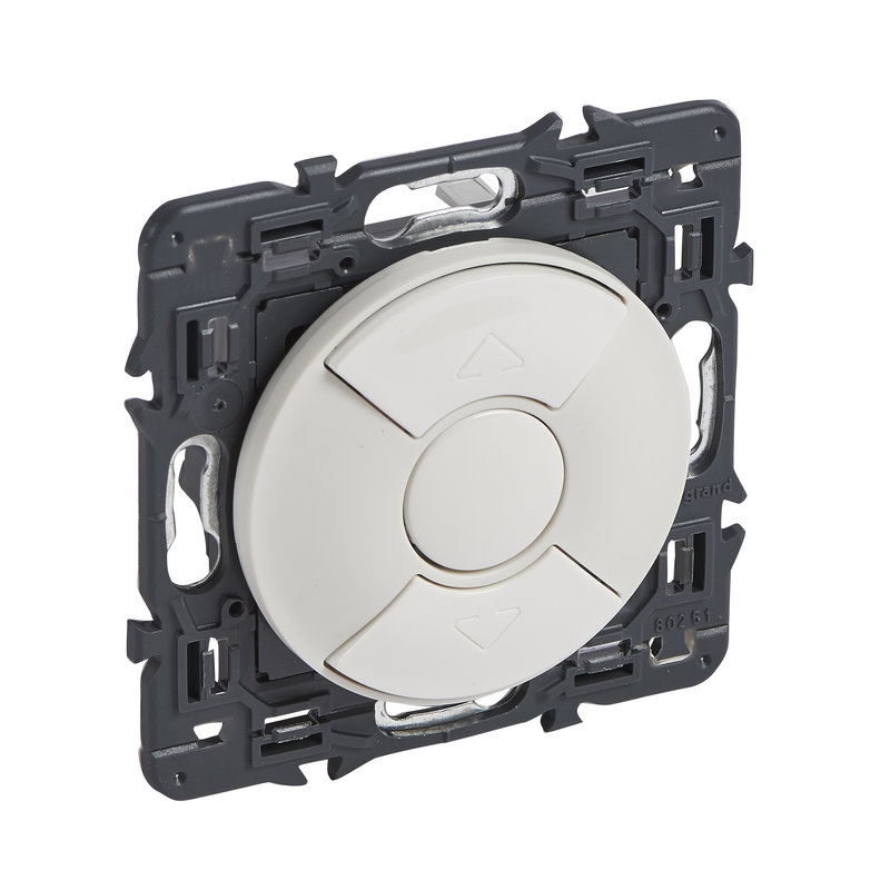 Legrand 067751 - Interrupteur pour volets roulants et stores Céliane enjoliveur blanc et support