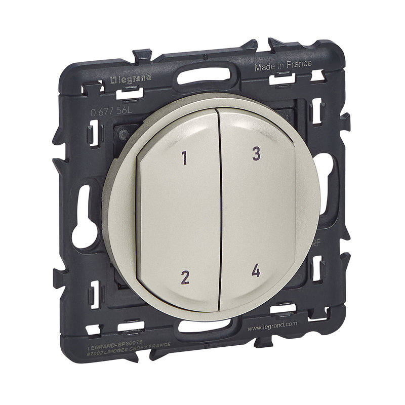 Legrand 067756L - Commande 4 scénarios sans fil sans pile Céliane with Netatmo - titane
