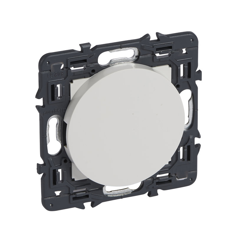 Legrand 067795 - Obturateur Céliane avec enjoliveur blanc et support
