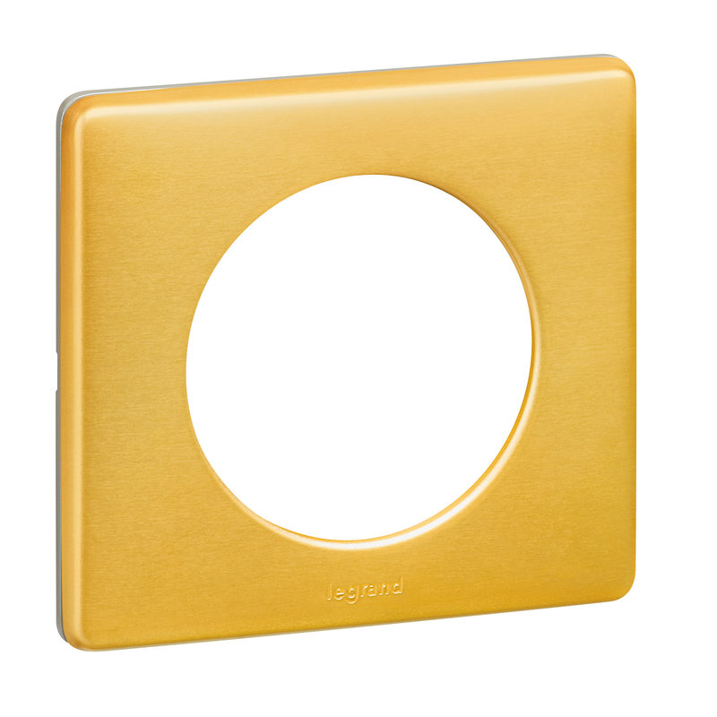 Legrand 068791 - Plaque Céliane Métal 1 poste - finition Laiton