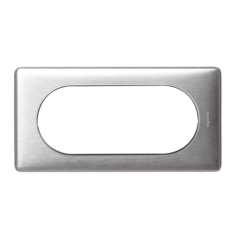 Legrand 068925 - Plaque Céliane Métal 4 à 5 modules - finition Aluminium