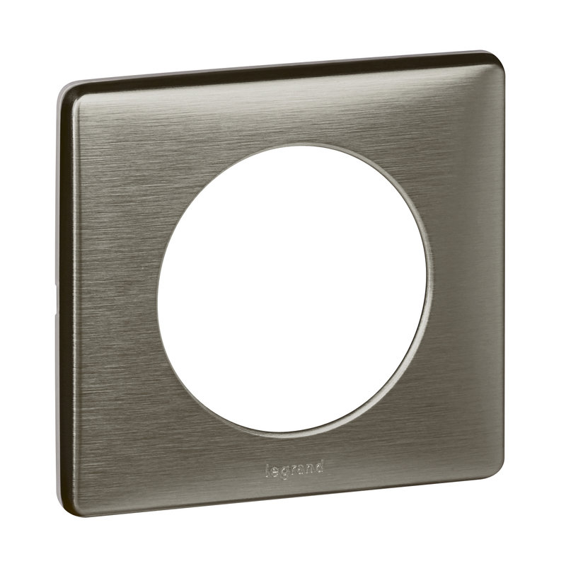 Legrand 068971 - Plaque Céliane Métal 1 poste - finition Tungstène