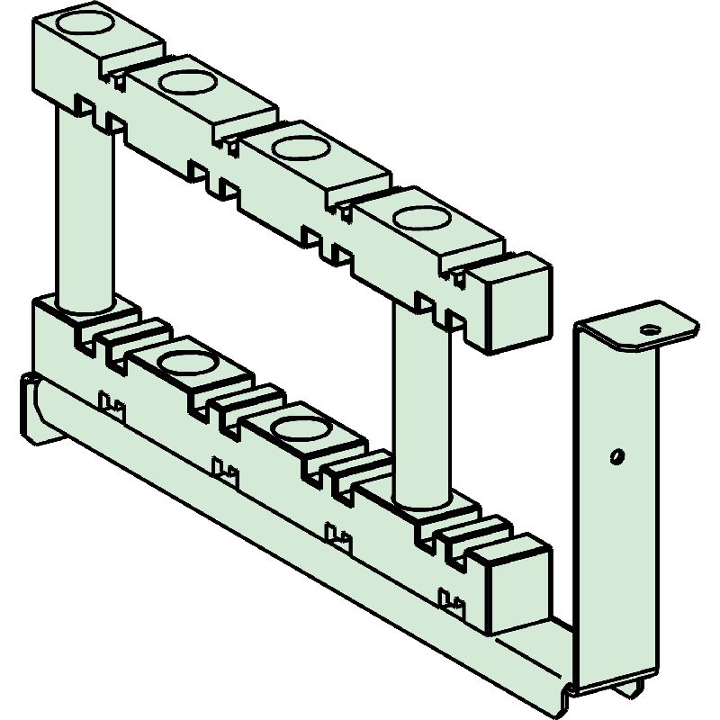 Spacial - 3 support barres horizontales - 3200A - NSYBHS600