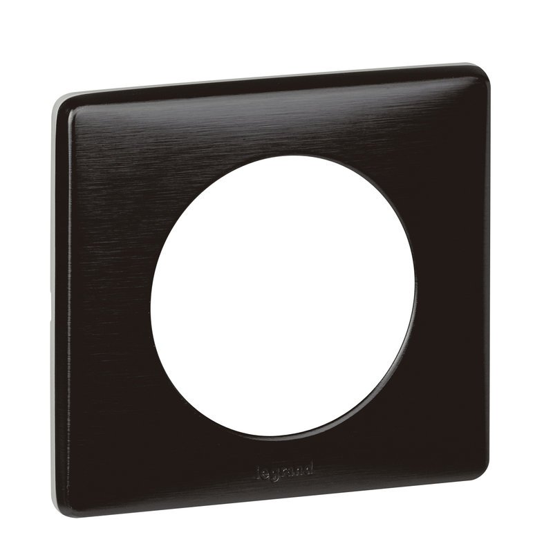 Legrand 068981 - Plaque Céliane Métal 1 poste - finition Carbone