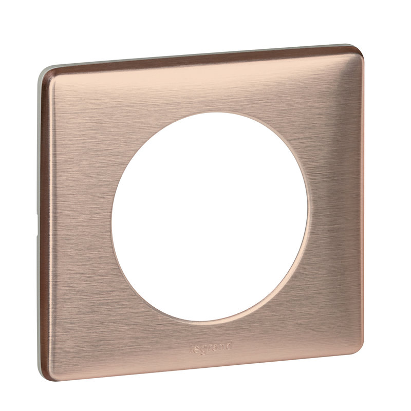 Legrand 068991 - Plaque Céliane Métal 1 poste - finition Copper