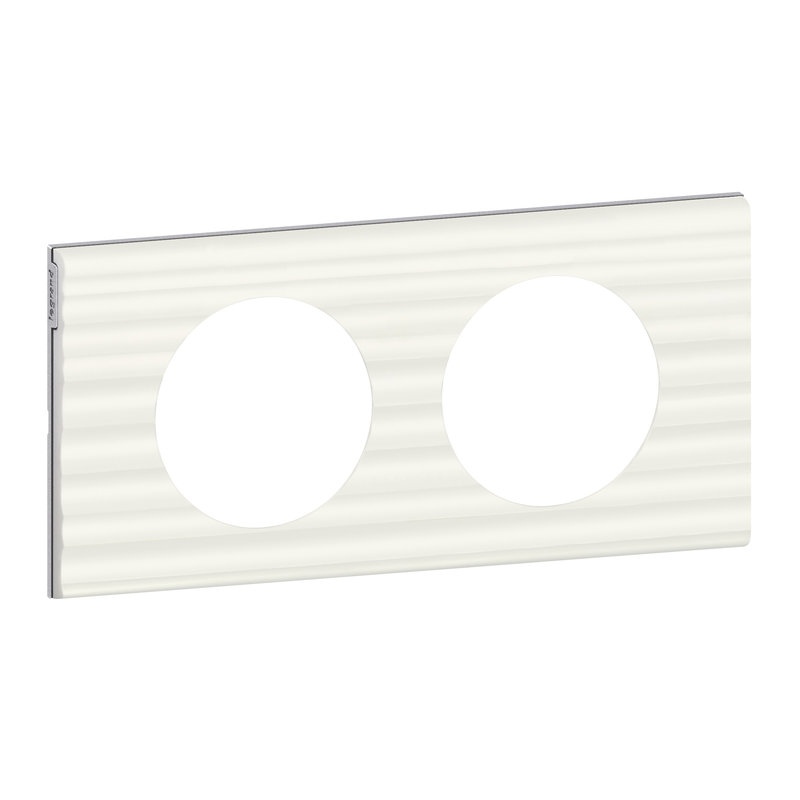 Legrand 069012 - Plaque Céliane Matières 2 postes - finition Corian® Cannelé