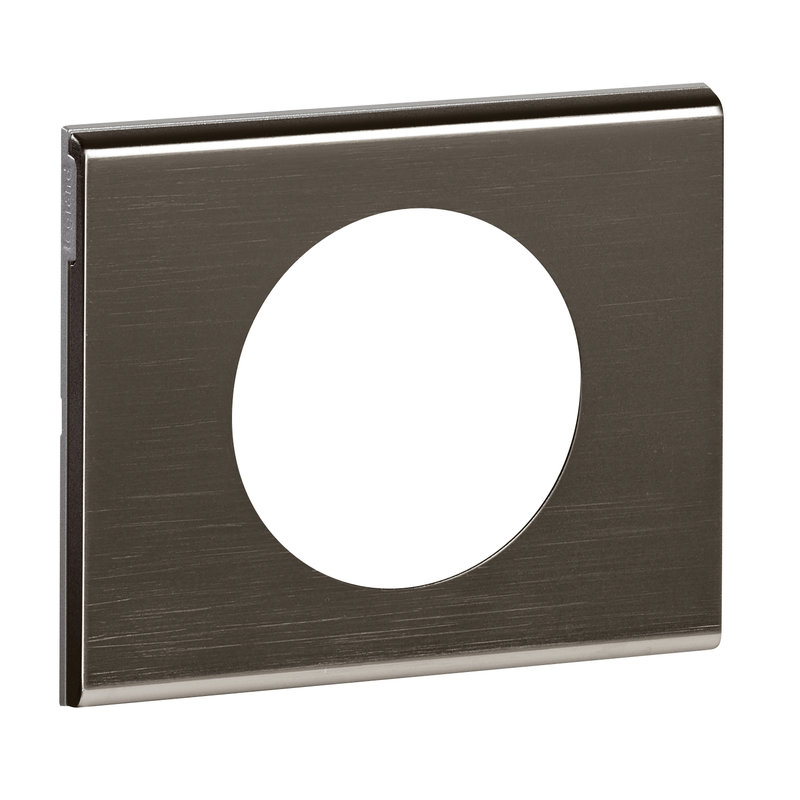 Legrand 069031 - Plaque Céliane Matières 1 poste - finition Black Nickel