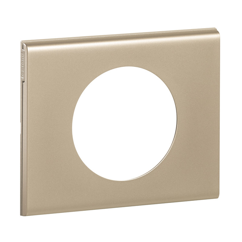 Legrand 069111 - Plaque Céliane Matières 1 poste - finition Nickel Velours