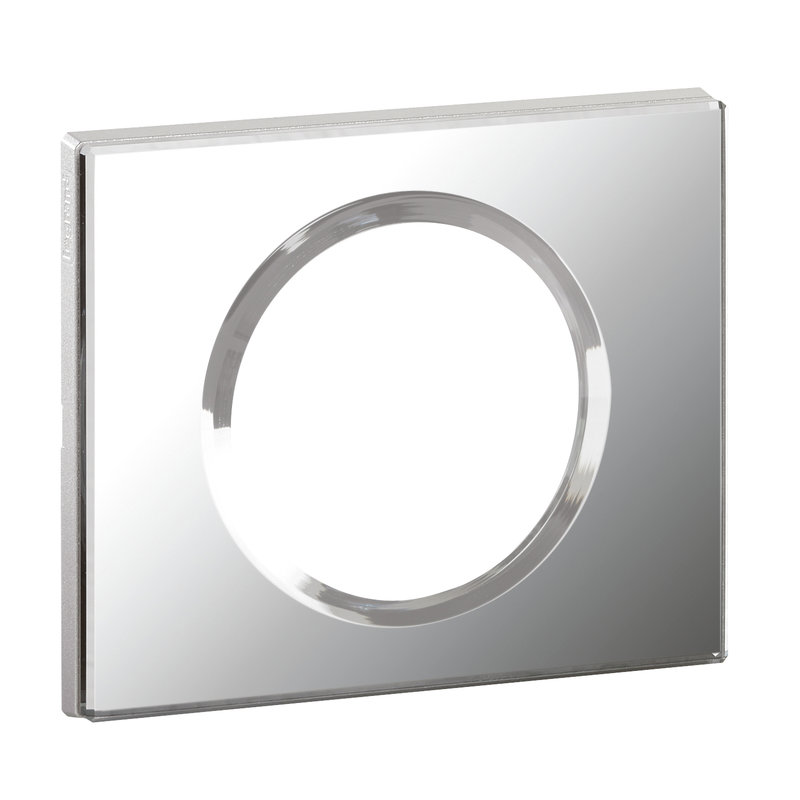 Legrand 069121 - Plaque Céliane Matières 1 poste - finition Verre Miroir