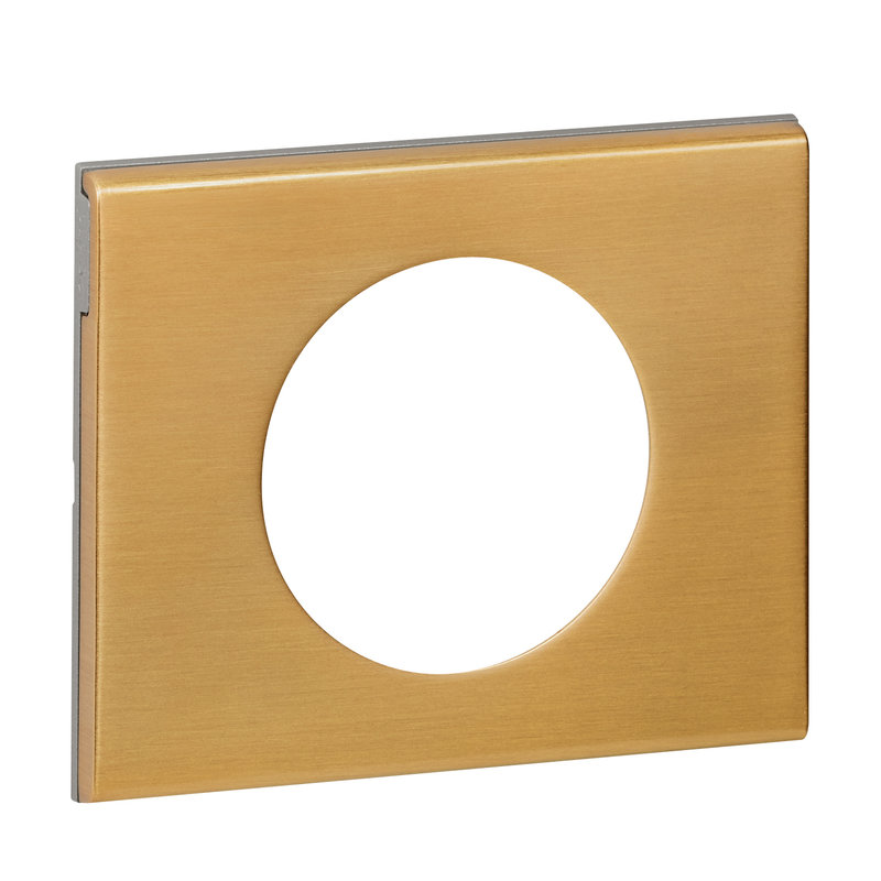Legrand 069131 - Plaque Céliane Matières 1 poste - finition Bronze Doré