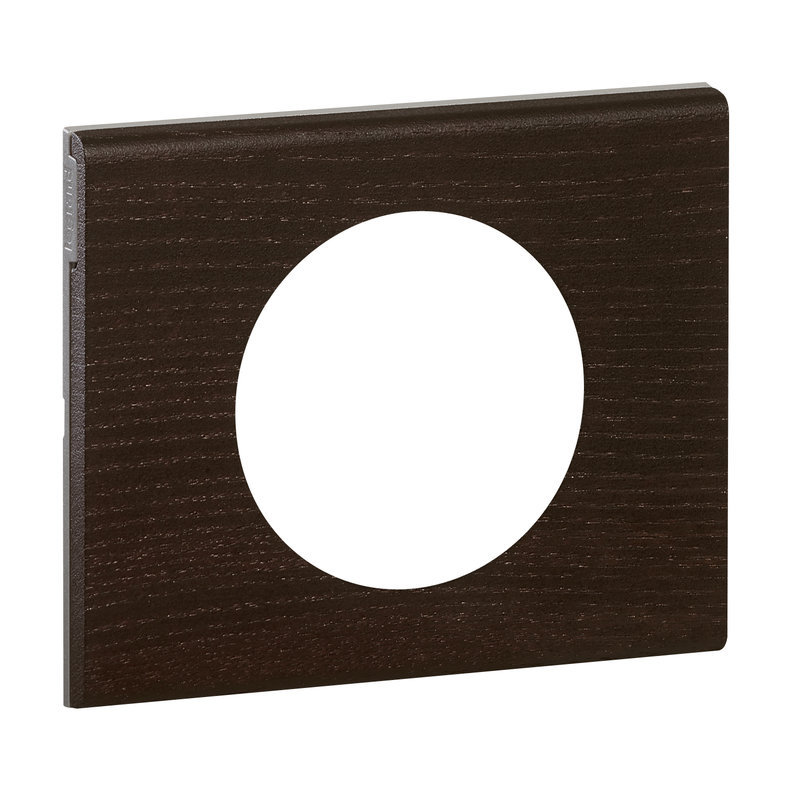 Legrand 069201 - Plaque Céliane Matières 1 poste - finition Teinté Wengué