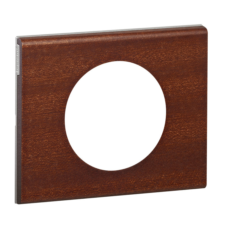 Legrand 069221 - Plaque Céliane Matières 1 poste - finition Acajou