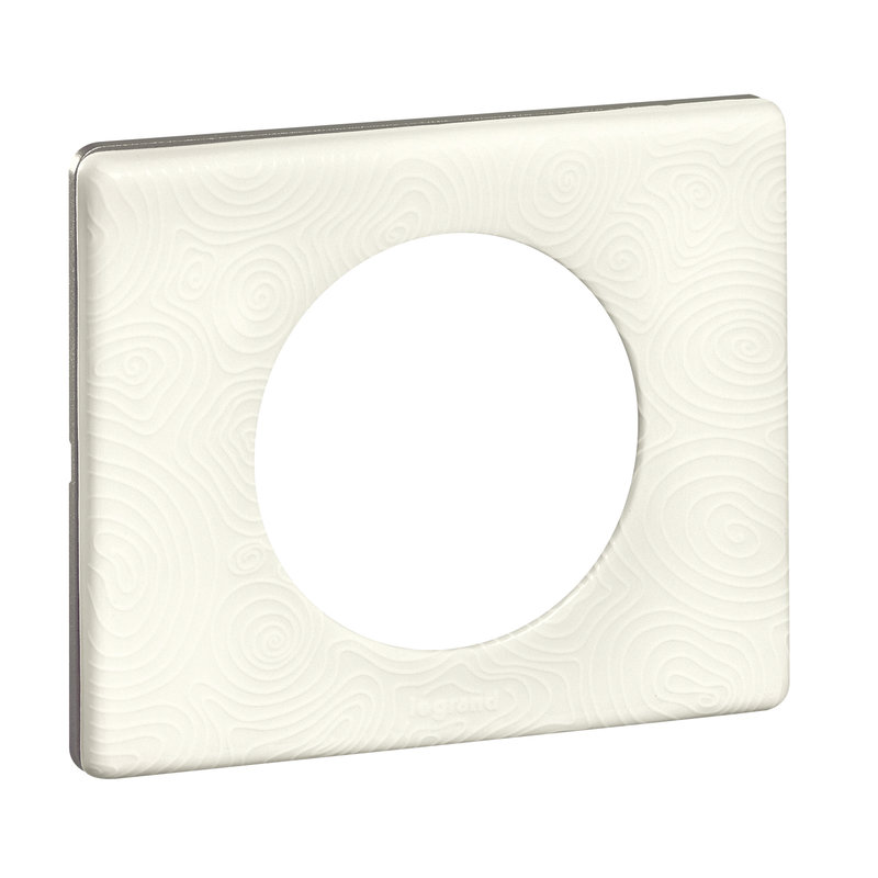 Legrand 069351 - Plaque Céliane Matières 1 poste - finition Songe (porcelaine)