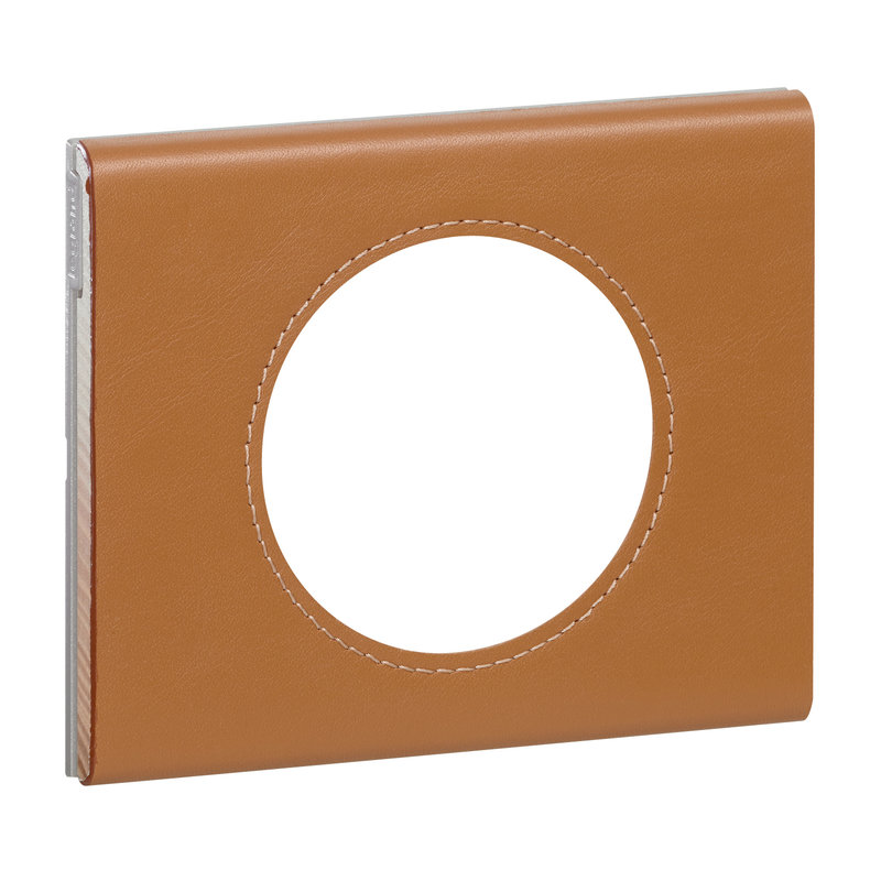 Legrand 069421 - Plaque Céliane Matières 1 poste - finition Cuir Caramel