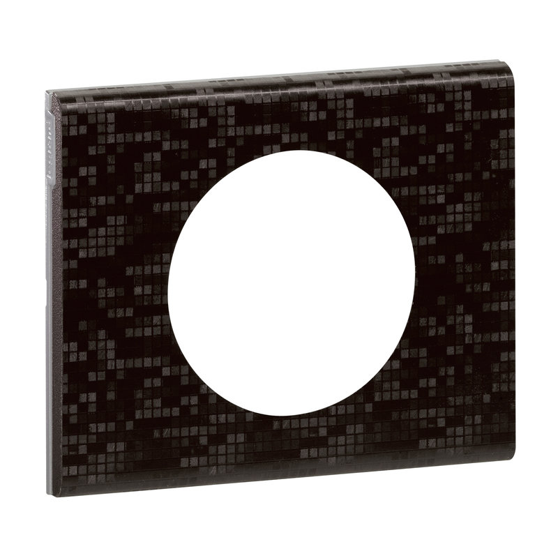 Legrand 069451 - Plaque Céliane Matières 1 poste - finition Cuir Pixel